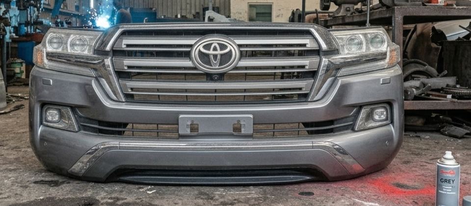 Used Land Cruiser front bumper — full view